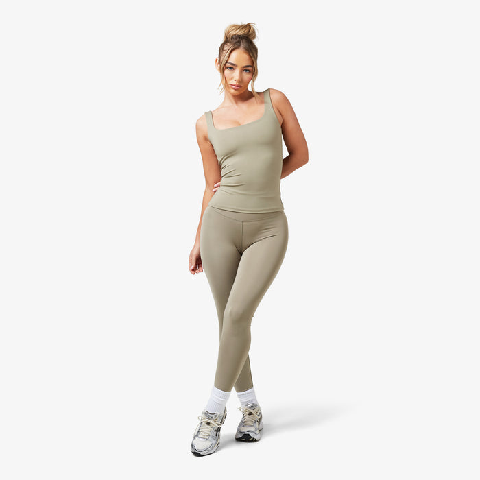 Second Skin Square Neck Vest | Olive