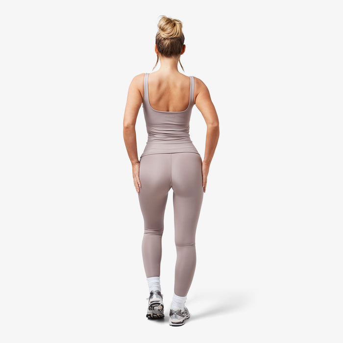 Second Skin Square Neck Vest | Taupe
