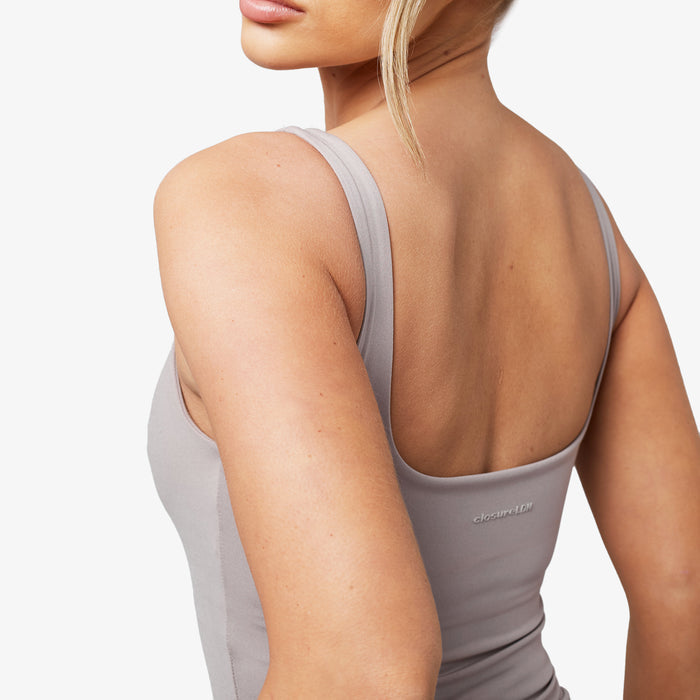 Second Skin Square Neck Vest | Taupe