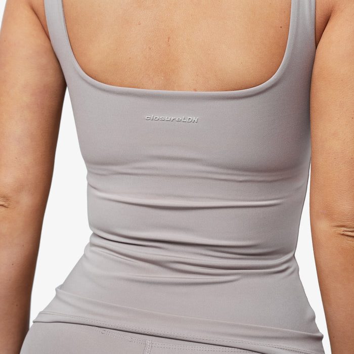 Second Skin Square Neck Vest | Taupe