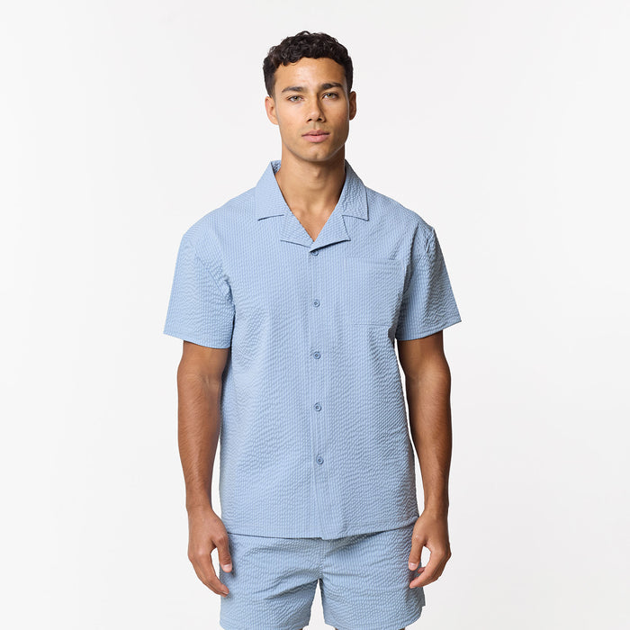 Seersucker Shirt | Light Blue