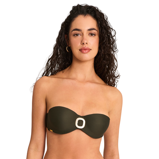 Selmark Bandeau Kaki Swimwear
