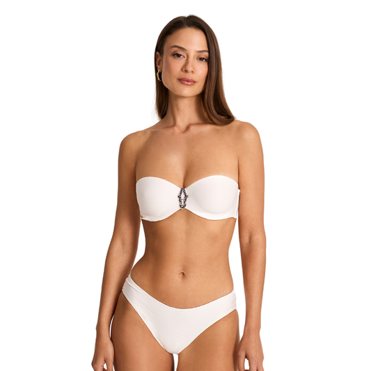 Selmark Bandeau White Swimwear