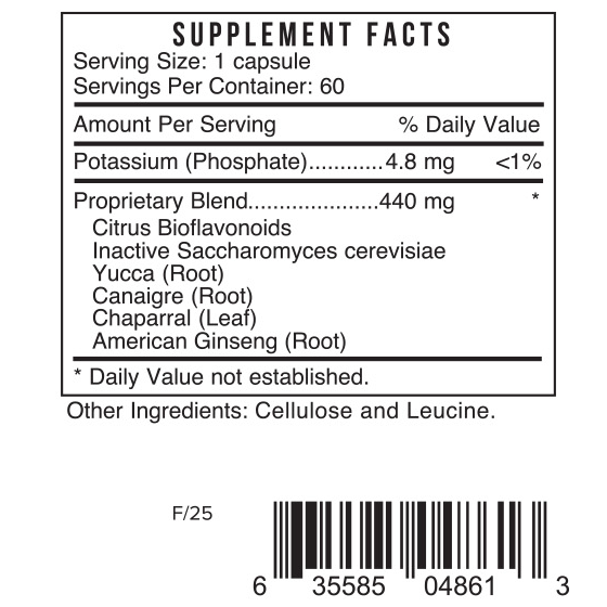 SENG Lymphogin Supplement Facts