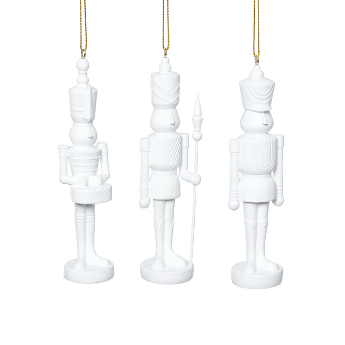 Set of 6 Assorted Soldier Ornament - White - Christmas Ornaments by Carlyle Avenue