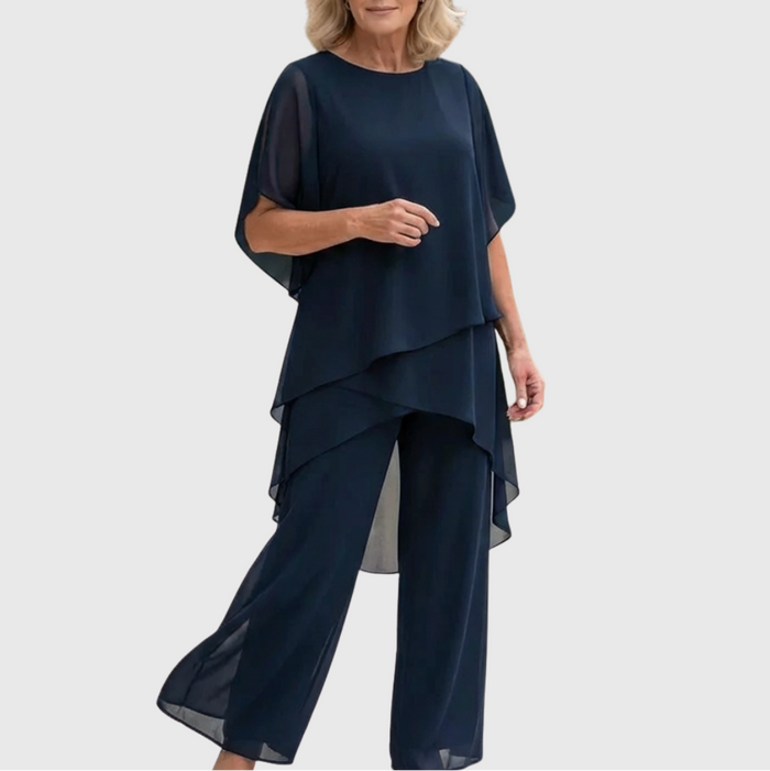 SETARA - Suit with draped palazzo pants