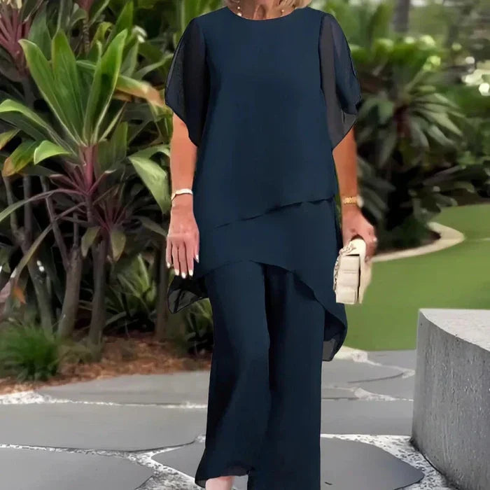 SETARA - Suit with draped palazzo pants