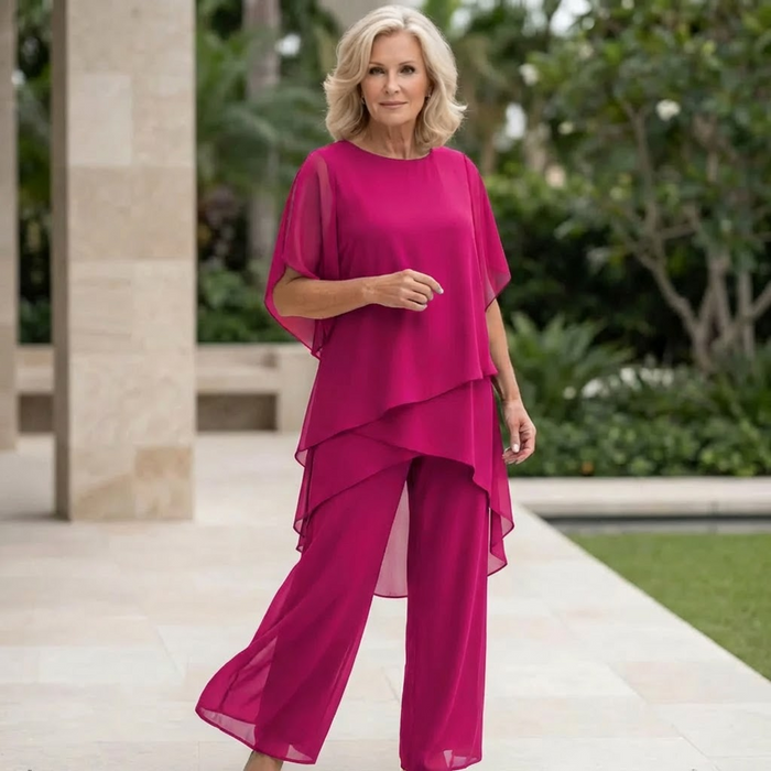 SETARA - Suit with draped palazzo pants