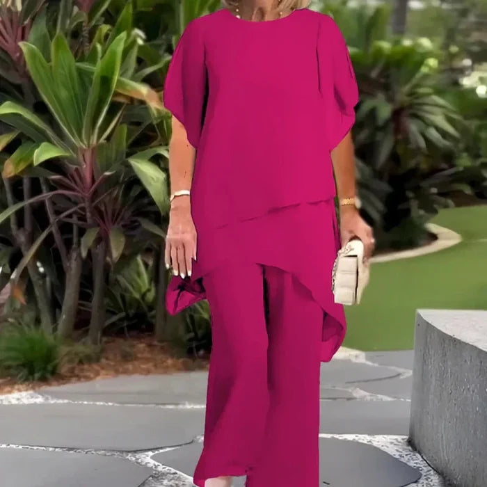 SETARA - Suit with draped palazzo pants