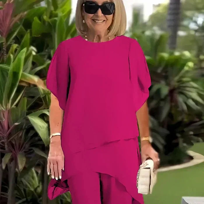 SETARA - Suit with draped palazzo pants