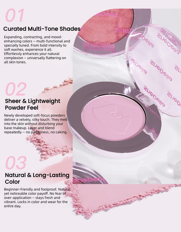 SheDella Cat Collection Satin-Finish Mono Blusher Powder T5802