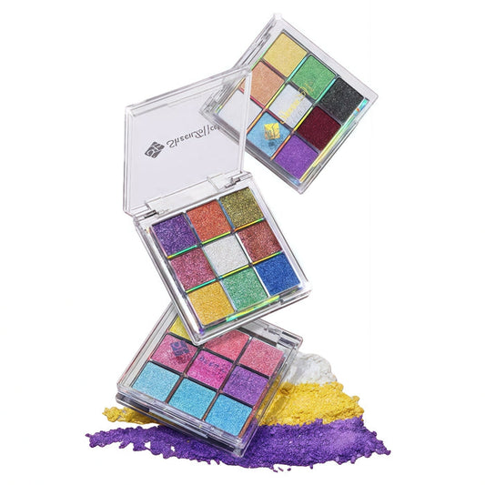 SheenEffect 9-Color Ice-transparent Chameleon Eyeshadow Palette T3921