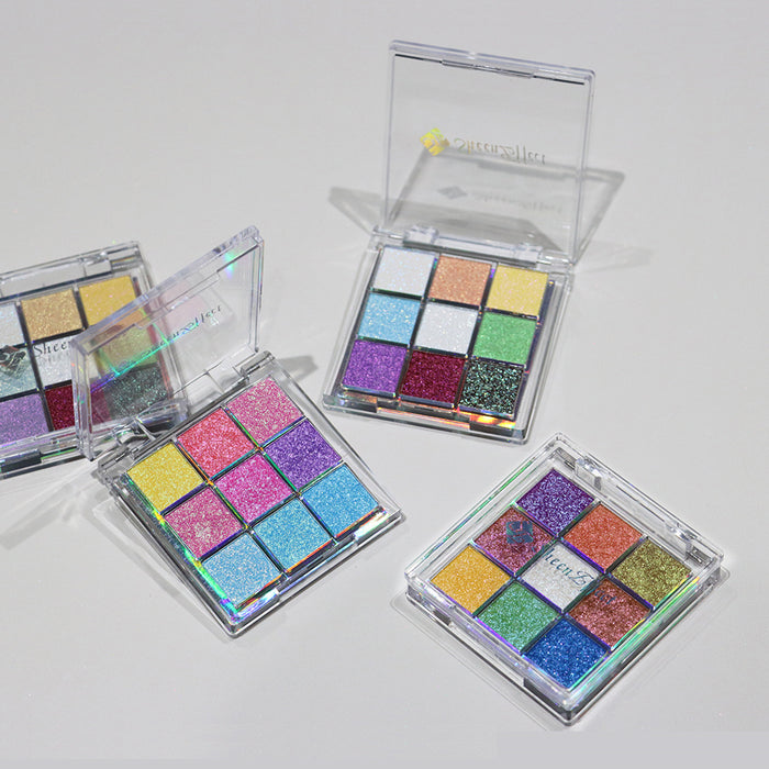 SheenEffect 9-Color Ice-transparent Chameleon Eyeshadow Palette T3921