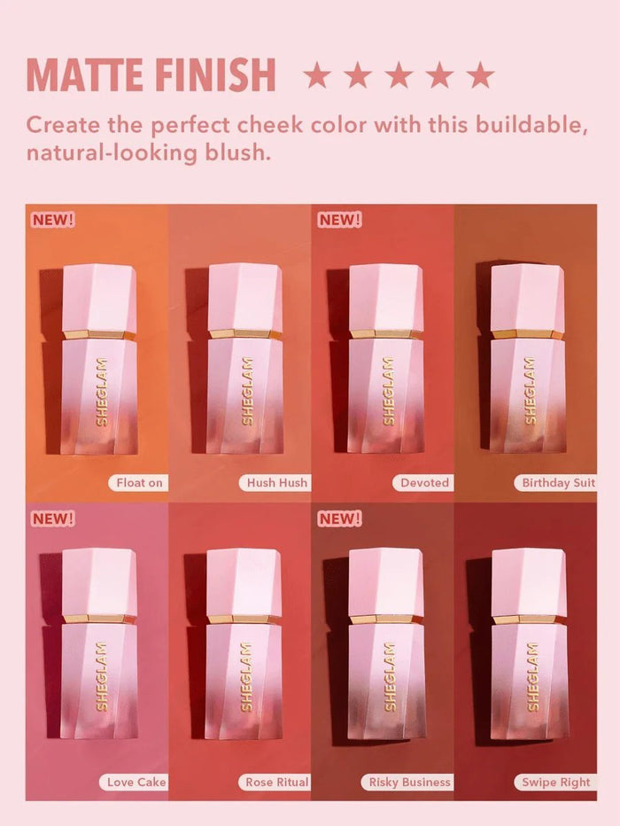 Sheglam Color Bloom Liquid Blush Matte Finish - Petal talk