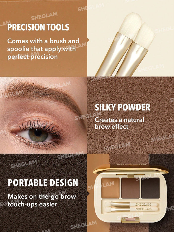 Sheglam Full-Filled Eyebrow Palette -101 Dark Brown