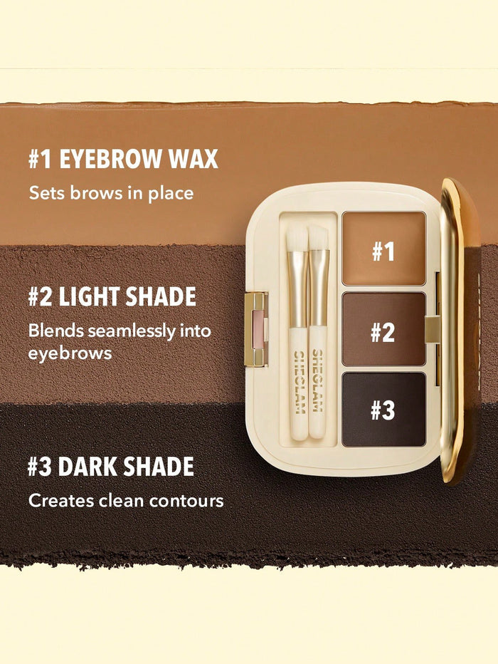 Sheglam Full-Filled Eyebrow Palette -101 Dark Brown