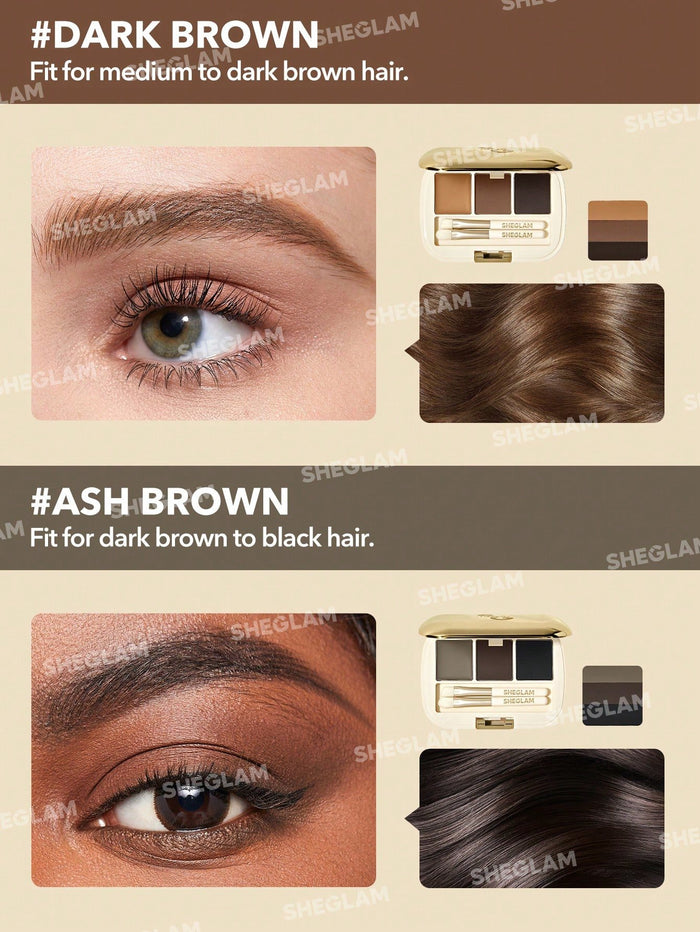 Sheglam Full-Filled Eyebrow Palette -101 Dark Brown