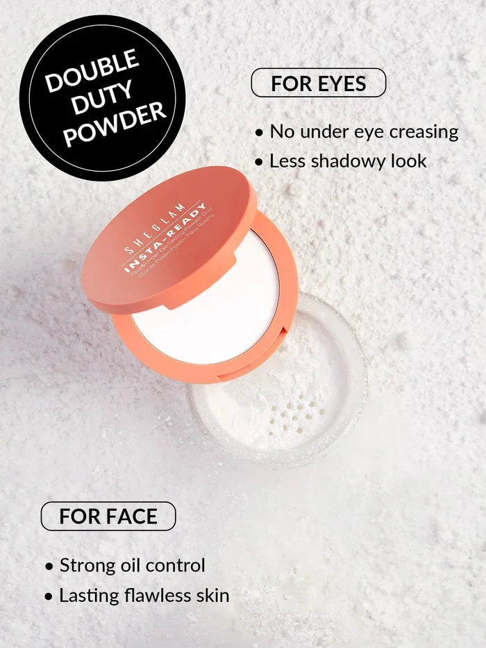 Sheglam Insta-Ready Face and Under Eye Setting Powder Duo - Translucent