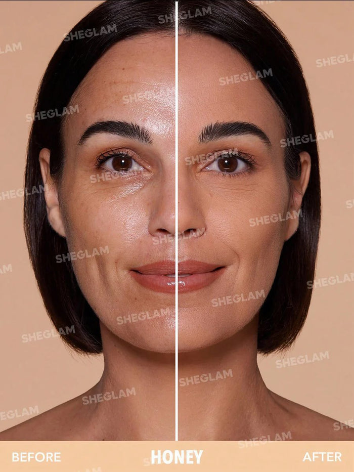 Sheglam Skin-Focus High Coverage Powder Foundation -Honey