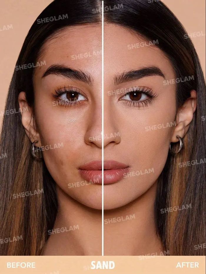 Sheglam Skin-Focus High Coverage Powder Foundation -Sand