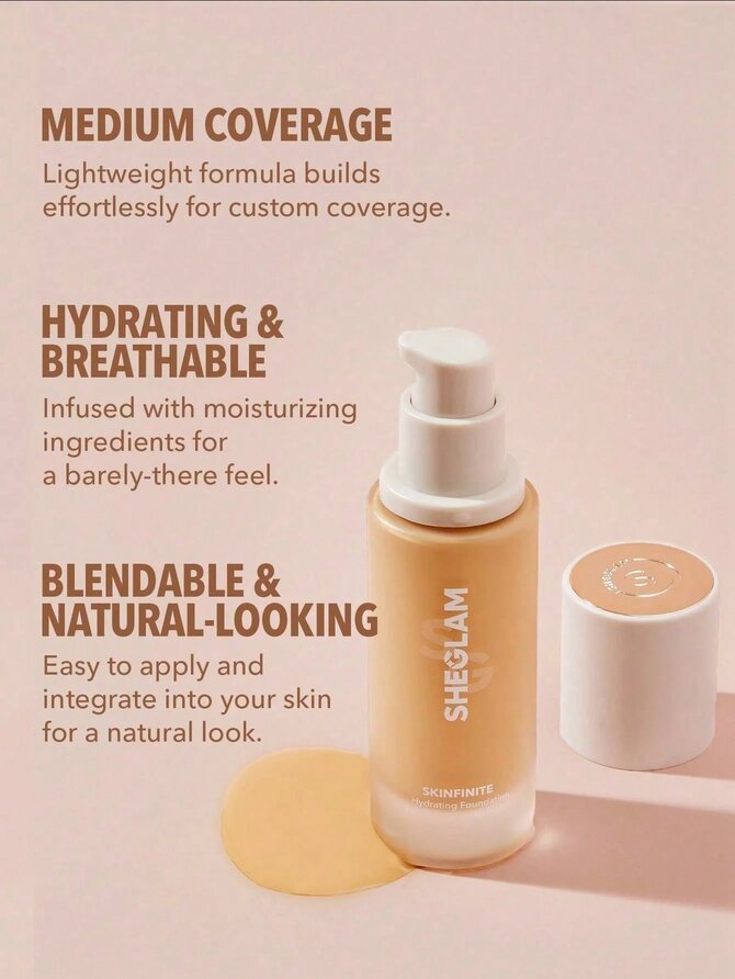 Sheglam Skinfinite Hydrating Foundation- Sand