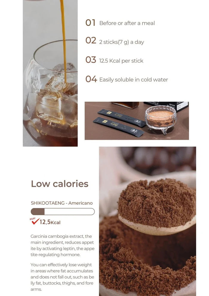 shikootaeng diet coffee americano low caloris