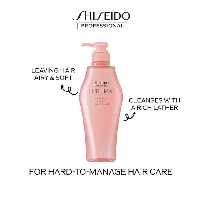 SHISEIDO Sublimic Airy Flow Shampoo Unruly Hair 500 ml