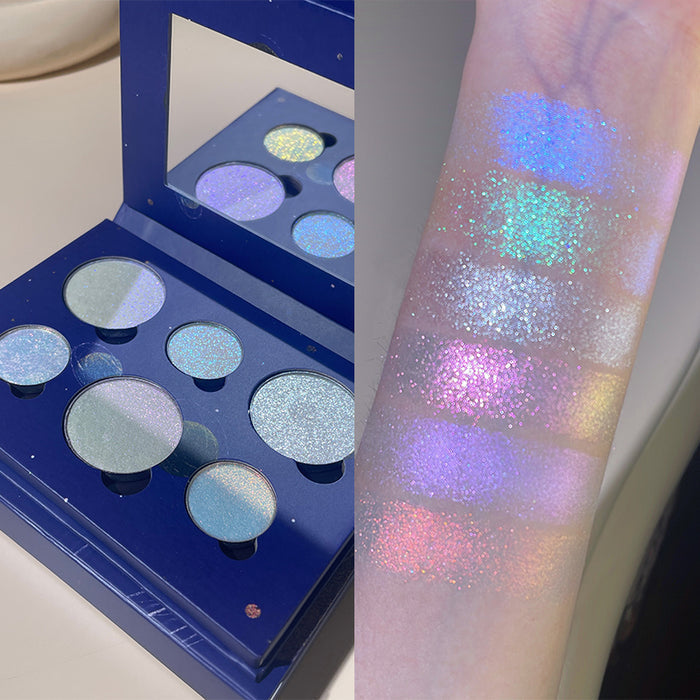 SHIZHUANG Aurora 6 Color Highlighter Palette T3888