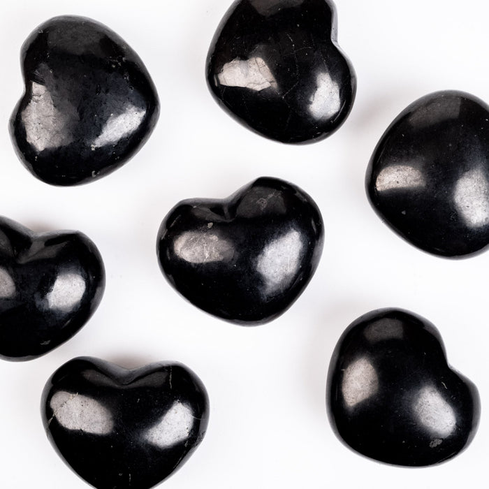 Shungite Heart 35x30mm - InnerVision Crystals