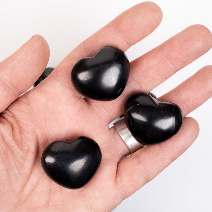 Shungite Heart 35x30mm - InnerVision Crystals