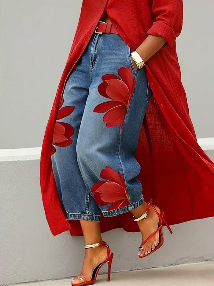 SIDONIA -  Elegant Floral Pants