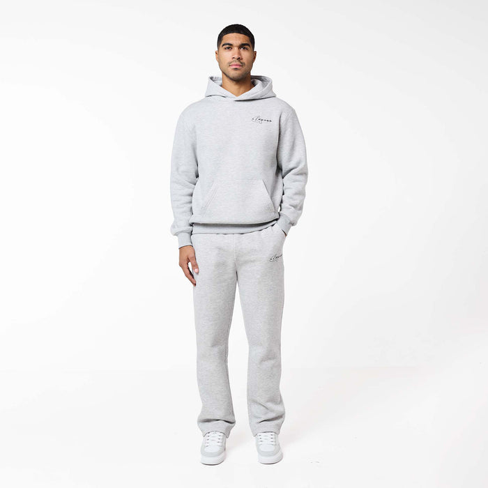 Signature Studios Open Hem Tracksuit | Grey Marl