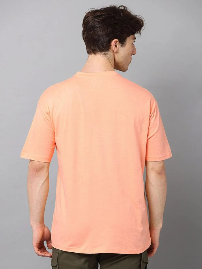 Silisoul Peach Oversized Fit Cotton Short Sleeves Pack of 2 T-Shirt