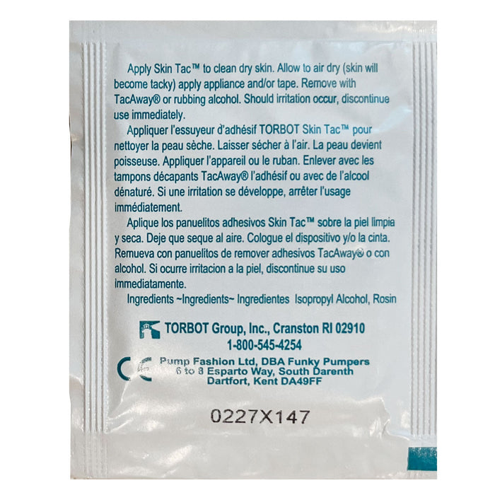 Skin-Tac Adhesive Barrier Wipe - back