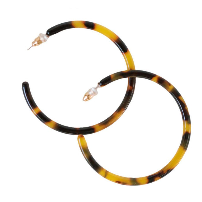 Skinny Brown Tortoise Hoops