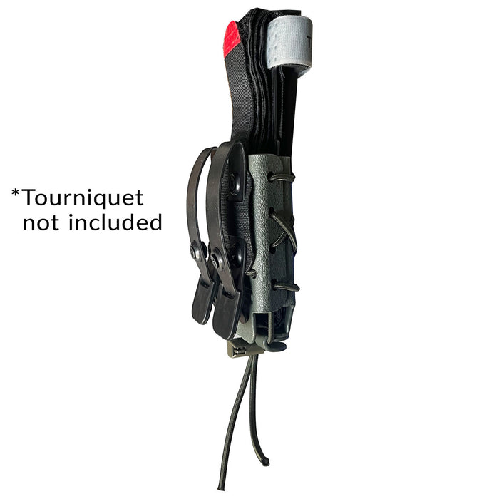 Slick Kydex Tourniquet TACO®, Green - showing tourniquet inside