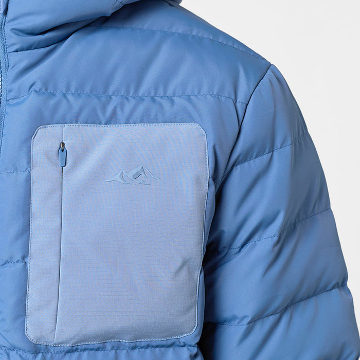 Slim Quilted Puffer | Washed Blue