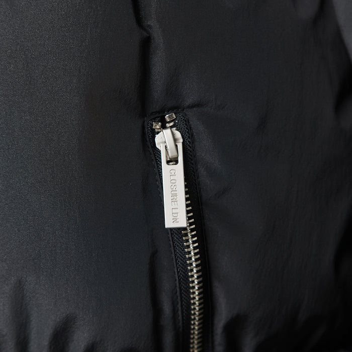 Smart Crinkle Nylon Puffer Jacket | Black