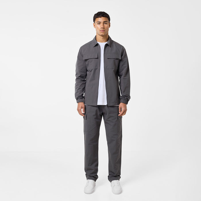 Smart Utility Open Hem Trouser | Charcoal