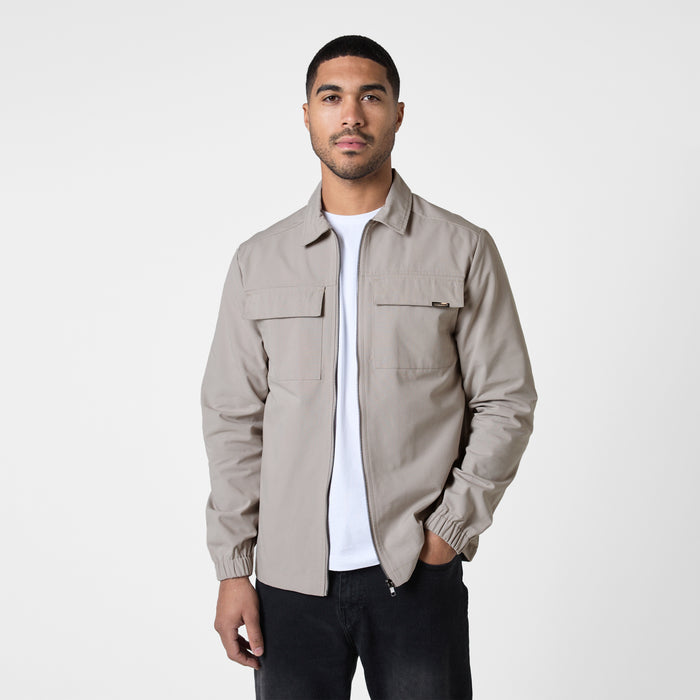 Smart Utility Overshirt | Washed Stone