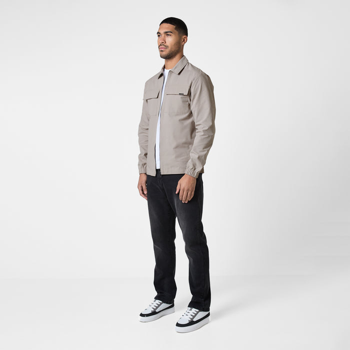 Smart Utility Overshirt | Washed Stone