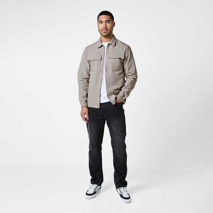 Smart Utility Overshirt | Washed Stone