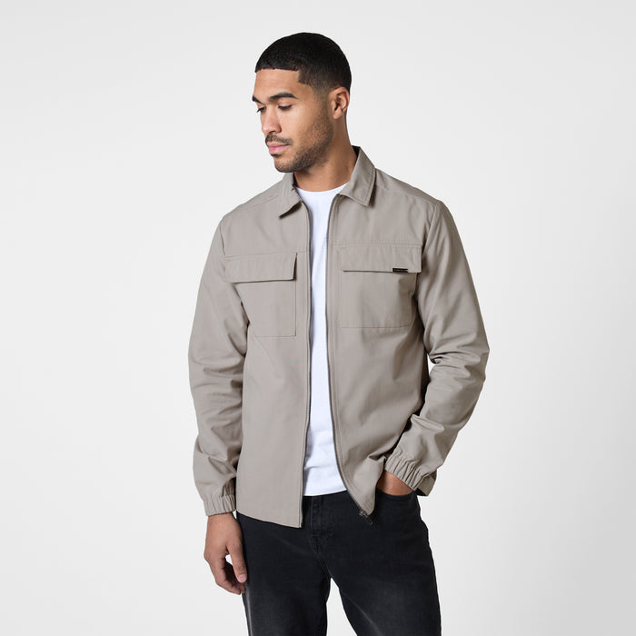 Smart Utility Overshirt | Washed Stone