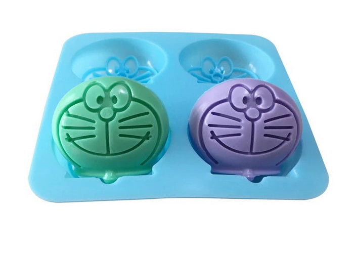 Smiley Cat Face Mold - 4 cavity