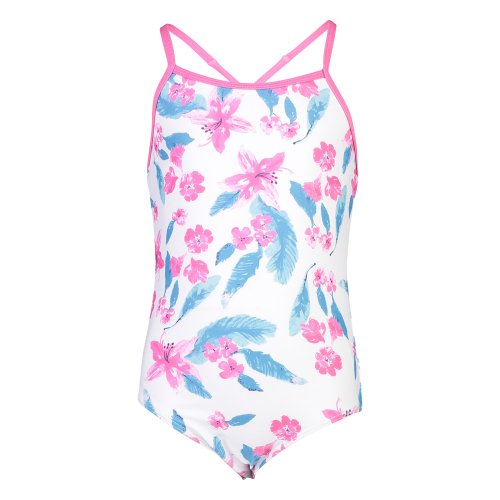Snapper Rock Fuschia Lily X-Back Girls Swimsuit - Destination PSP