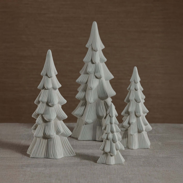 Snow Covered Flocked Tree - Light Gray