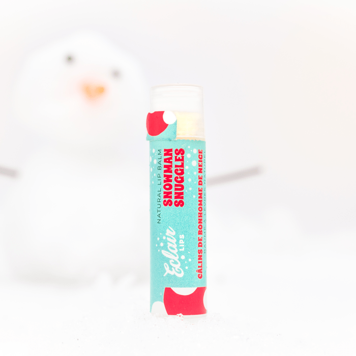 Snowman Snuggles lip balm by Eclair & Lips