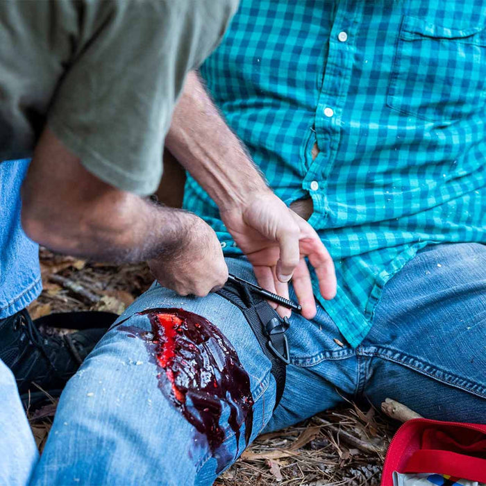 SOF Tourniquet - Generation 5 in use on civilian leg
