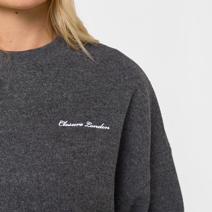 Soft Knit Crewneck I Charcoal