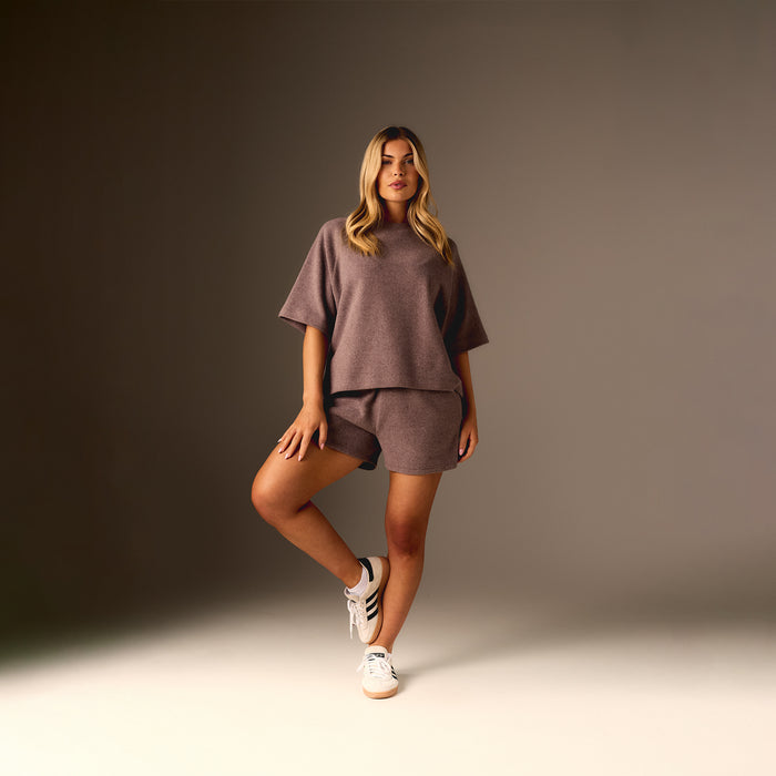 Soft Knit Twinset | Brown
